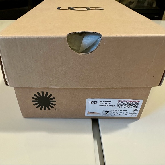 UGG Sammy Metallic Slip-On Sneakers in Topical Peach - Picture 11 of 13